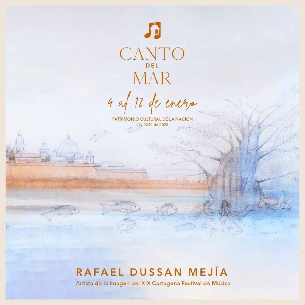 La obra "Muralla al límite con lo marino" fue realizada en el 2023.Foto: Cortesía Cartagena Festival de Música