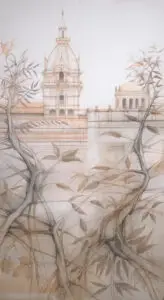 Naturaleza Heroica II, obra del maestro Rafael Dussan en técnica mixta sobre tela, 230 × 130 cm (2024).